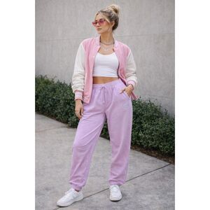 The Mighty Company Pink 100% Cotton Sweatpants Jogger Pants   Women's Size XL